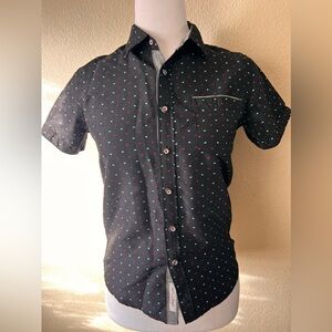 Boy’s black button down shirt. Size small (8)